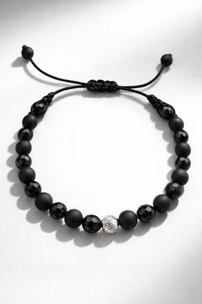 Náramok s onyxom a zlatou guličkou RH06