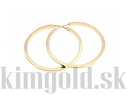 Dámske náušnice zo žltého zlata - kruhy K302 2,50 cm