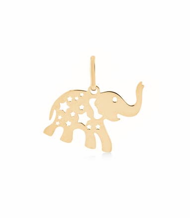 Prívesok slona zo žltého zlata k6626z