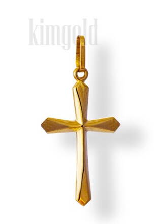 Prívesok krížik zo žltého zlata K377