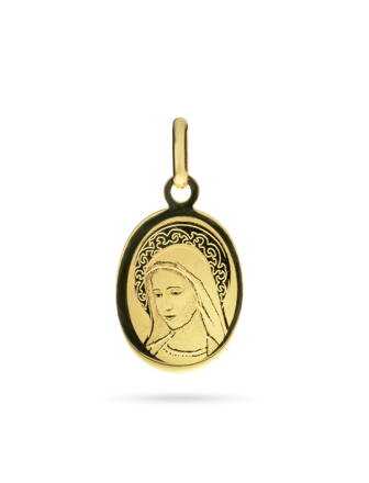 Medaión Panny Márie zo žltého zlata K6619z