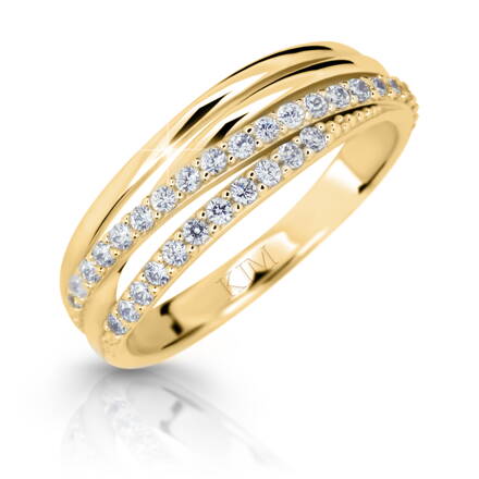 Zlatý prsteň so zirkonmi Z6716 z