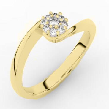 Snubný prsteň zo žltého zlata DF 3934 ž + darčekové balenie zdarma