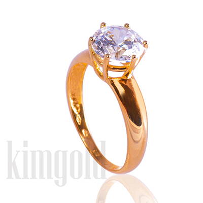 Zásnubný prsteň zo žltého zlata K906 ž + darčekové balenie zdarma