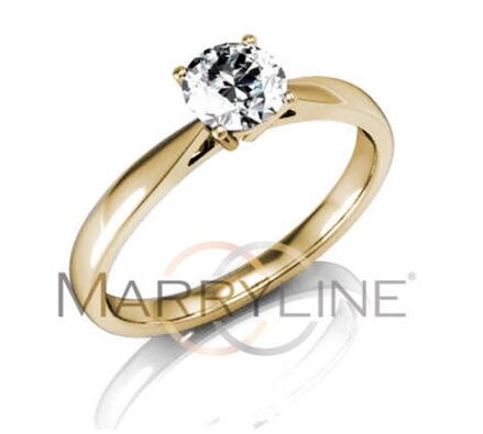 Zlatý prsteň s briliantom R081z 0,185ct + darčekové balenie zdarma