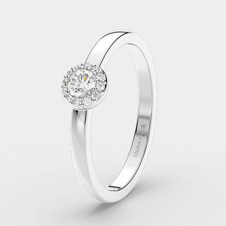 Zásnubný prsteň z bieleho zlata R214 s diamantami 0,20 ct + darčekové balenie zdarma 