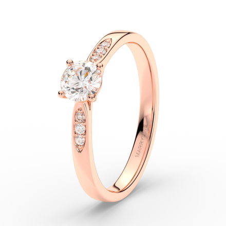Dámsky prsteň z ružového zlata so zirkónmi R094r