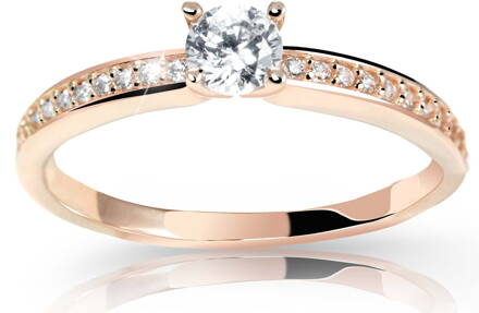 Elegantný dámsky zásnubný prsteň z rúžového zlata DLE 2523r - Z6713
