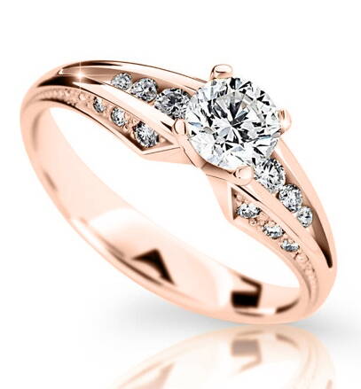 Dámsky snubný prsteň z rúžového zlata 2103r-Z6805