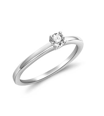 Briliantový snubný prsteň 0,17 ct z bieleho zlata RN402273