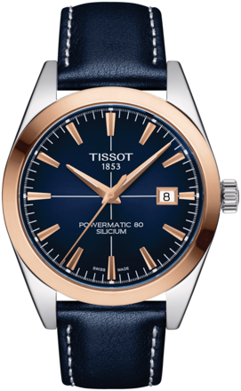 Hodinky TISSOT GENTLEMAN POWERMATIC 80 SILICIUM SOLID 18K GOLD BEZEL T927.407.46.041.00