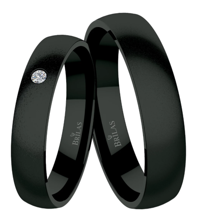 Svadobné obrúčky čierne Black titan B03