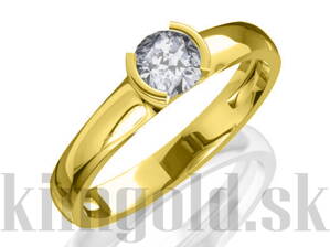 Snubný prsteň R030 zo žltého zlata + darčekové balenie zdarma