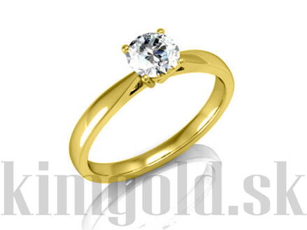 Romantický zásnubný prsteň R031 ž zo žltého zlata  + darčekové balenie zdarma