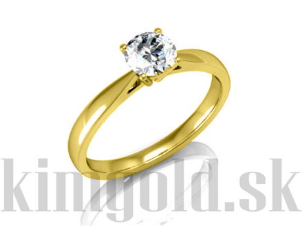 Romantický zásnubný prsteň R031 ž zo žltého zlata  + darčekové balenie zdarma