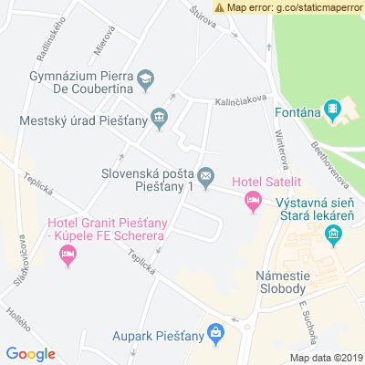 Google map: Kukučínova 17, Piešťany
